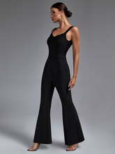 Glamorous Black Sheath Sleeveless Square Long Jump Suit